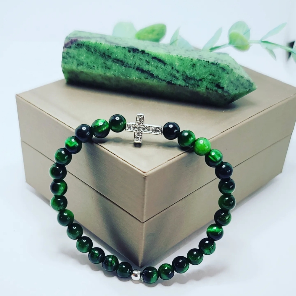 Green Tiger Eye bracelet